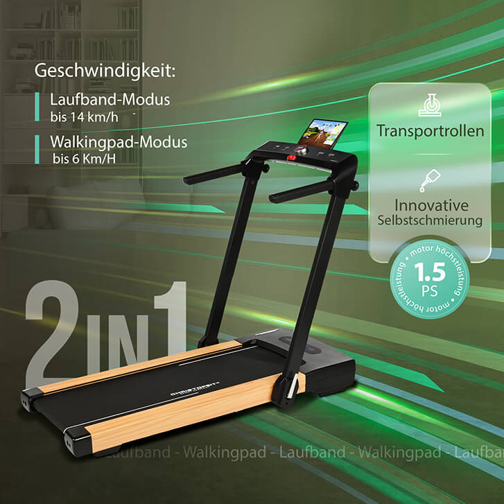 Laufband 2in1 Holz: Stark und Innovativ